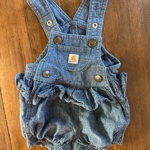 Carhartt Blue Denim Baby girl Overalls